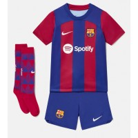 Billiga Barcelona Frenkie de Jong #21 Barnkläder Hemma fotbollskläder till baby 2023-24 Kortärmad (+ Korta byxor)